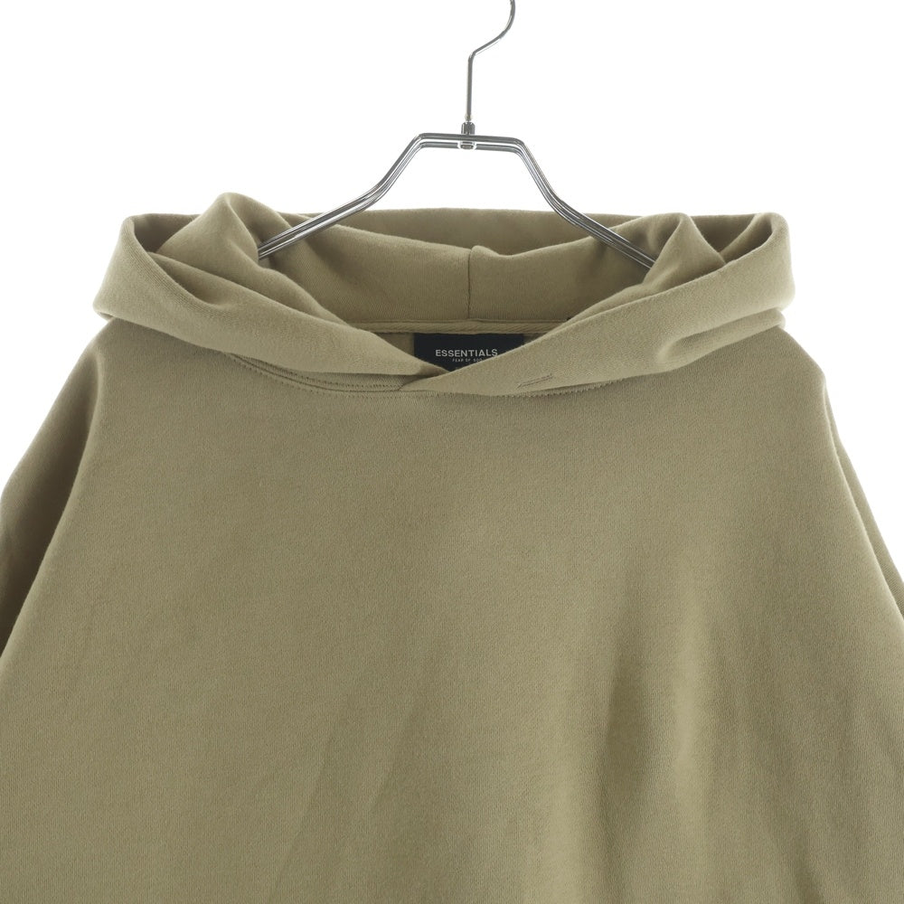 FEAR OF GOD ESSENTIALS(フィアオブゴッド エッセンシャルズ) バックロゴリフレクタープリント プルオーバーパーカー フーディ ベージュ