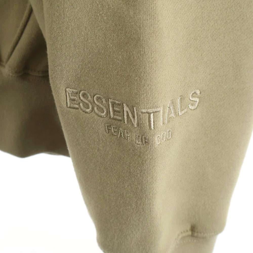 FEAR OF GOD ESSENTIALS(フィアオブゴッド エッセンシャルズ) バックロゴリフレクタープリント プルオーバーパーカー フーディ ベージュ