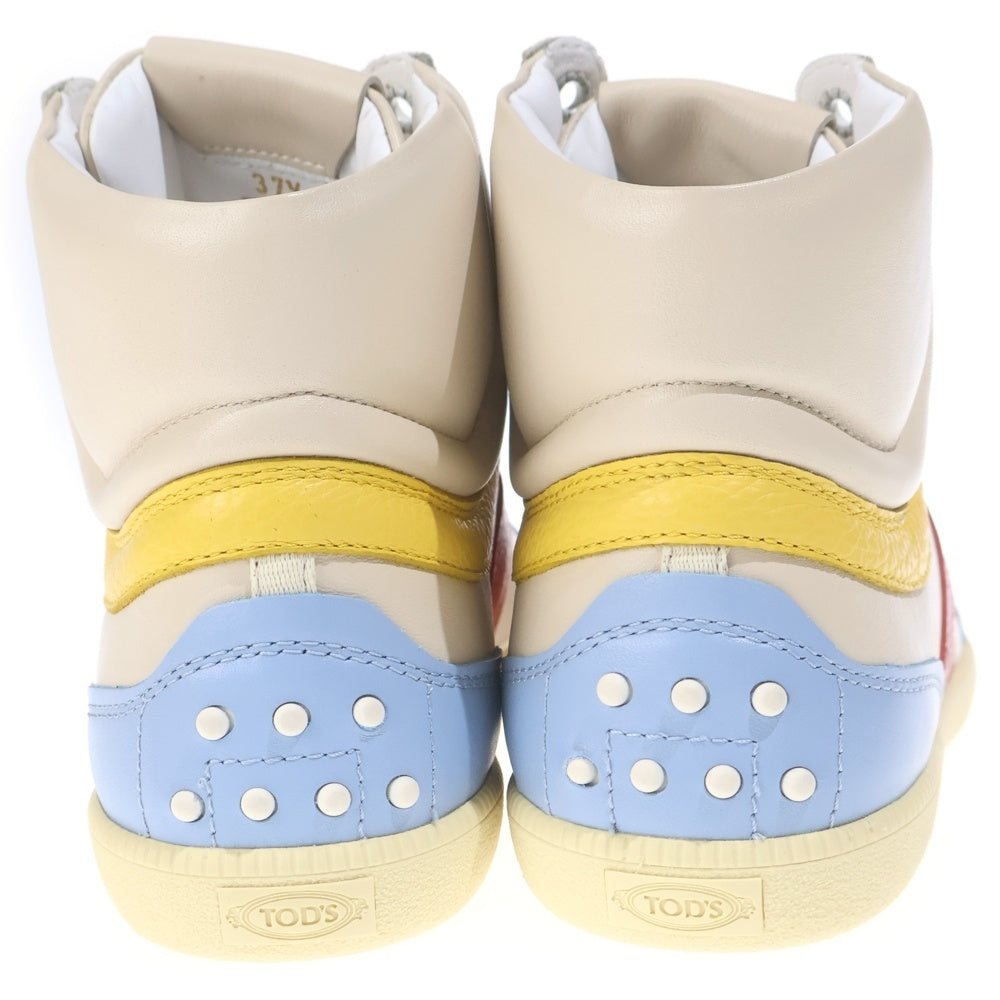 TOD'S(トッズ) CASSETTA LEGG 68C POLACCO カセッタ レザーハイカット レザー スニーカー アイボリー XXW68C0ES60QLPHHXA