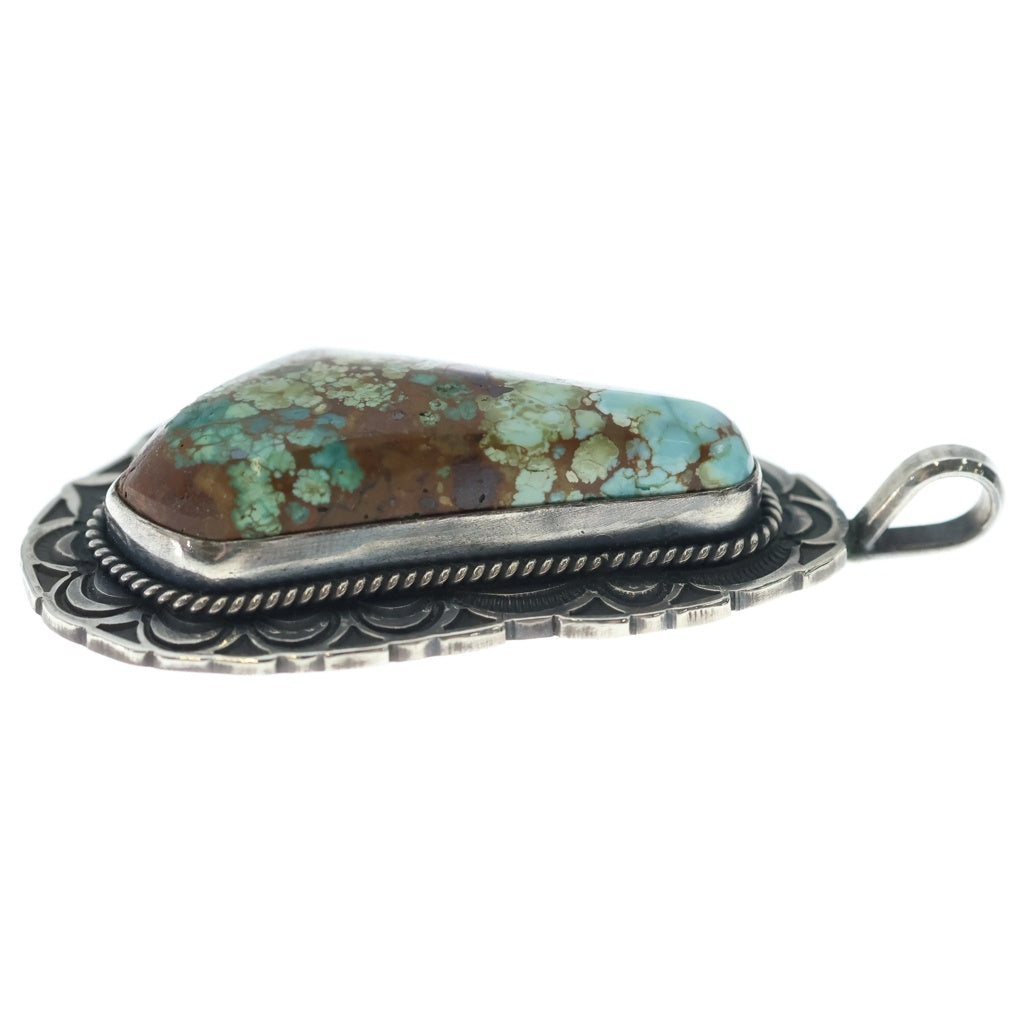 INDIAN JEWELRY(インディアンジュエリー) Gary Reeves ゲイリーリーブス ナバホ族 ターコイズ ペンダントトップ ブルー/シルバー レディース