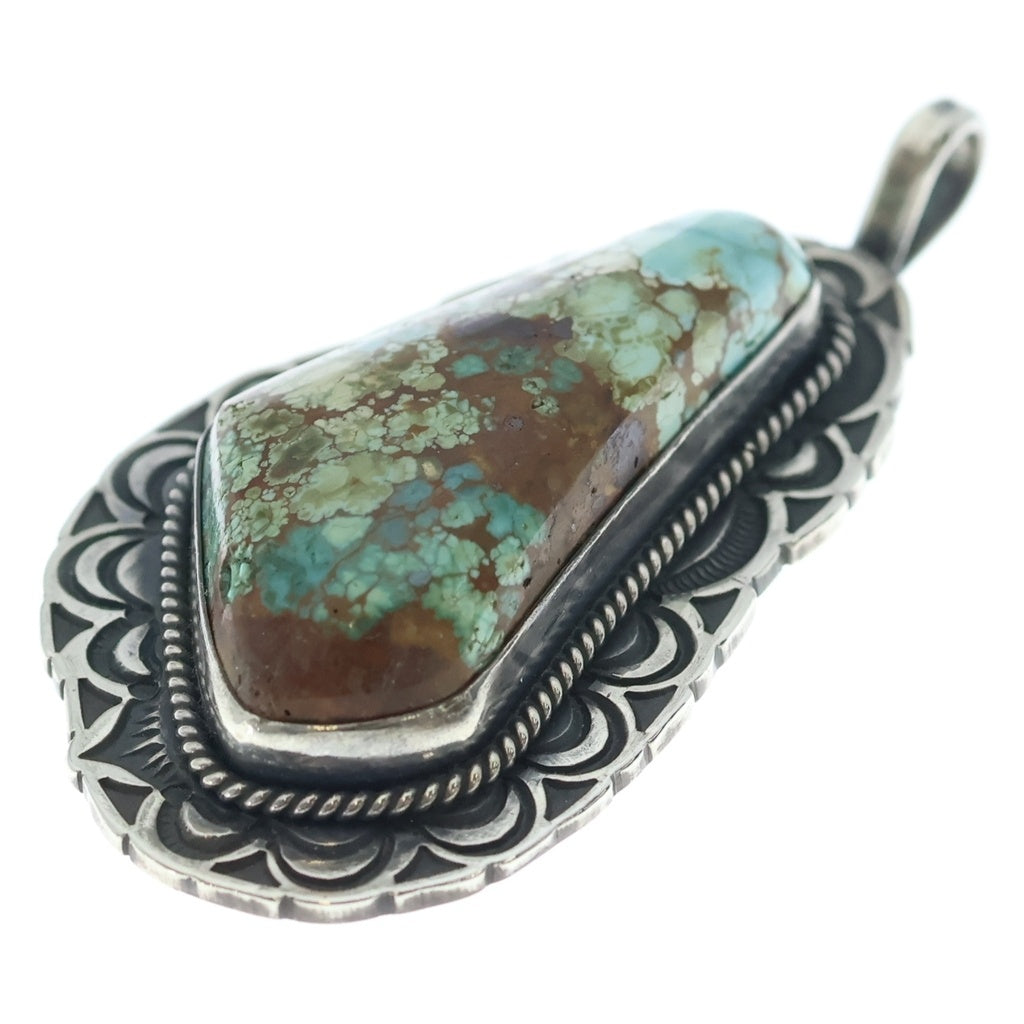 INDIAN JEWELRY(インディアンジュエリー) Gary Reeves ゲイリーリーブス ナバホ族 ターコイズ ペンダントトップ ブルー/シルバー レディース