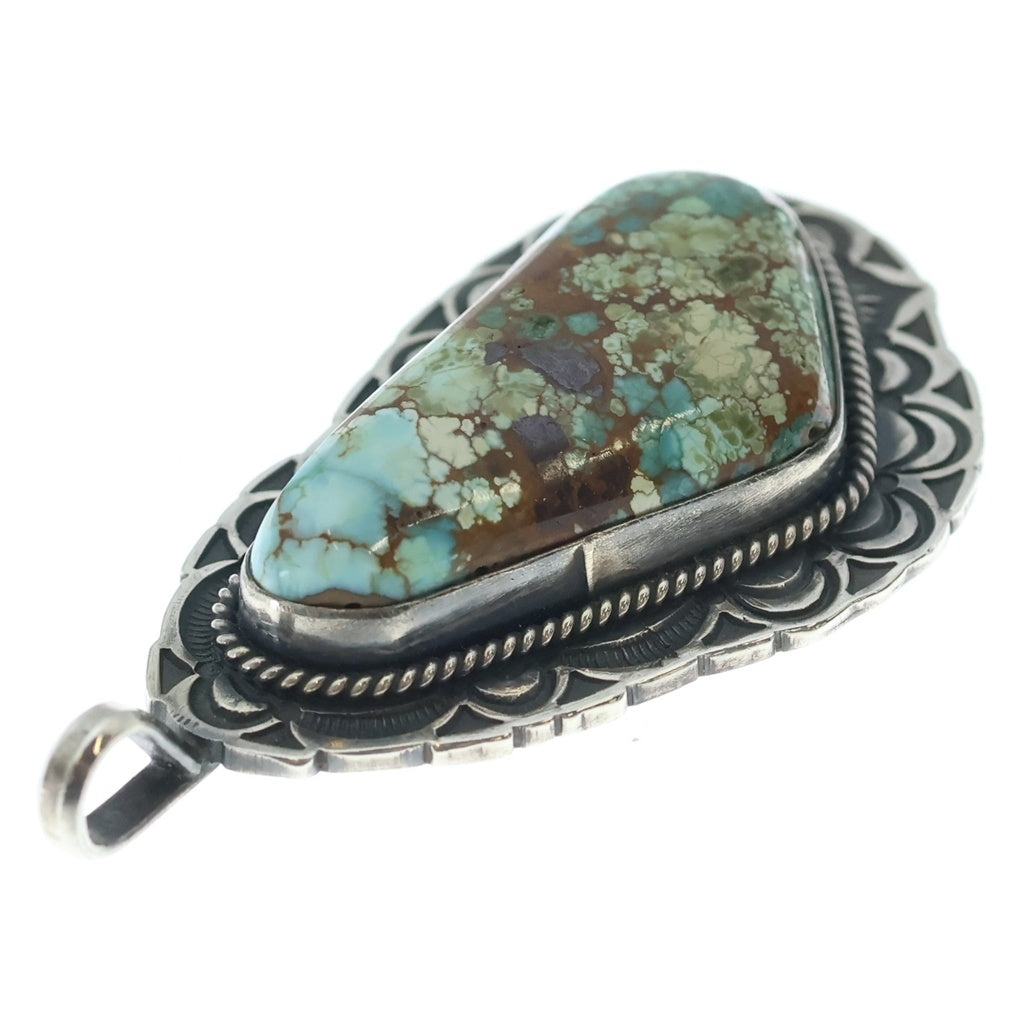 INDIAN JEWELRY(インディアンジュエリー) Gary Reeves ゲイリーリーブス ナバホ族 ターコイズ ペンダントトップ ブルー/シルバー レディース