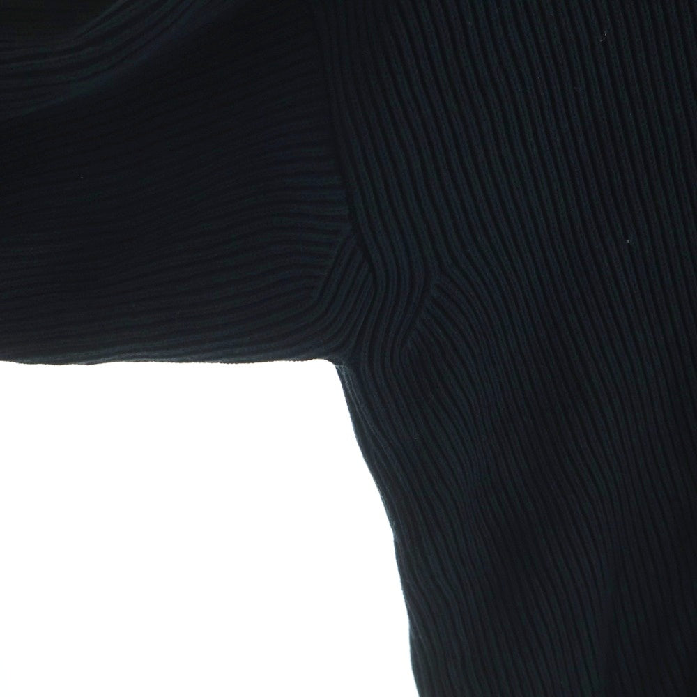 AURALEE(オーラリー) 18SS SUPER HARD TWIST RIB KNIT V-NECK PO Vネックニットセーター ブラック A8SV05TR