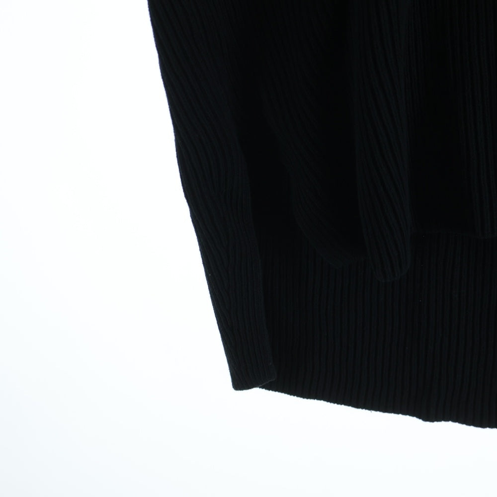 AURALEE(オーラリー) 18SS SUPER HARD TWIST RIB KNIT V-NECK PO Vネックニットセーター ブラック A8SV05TR