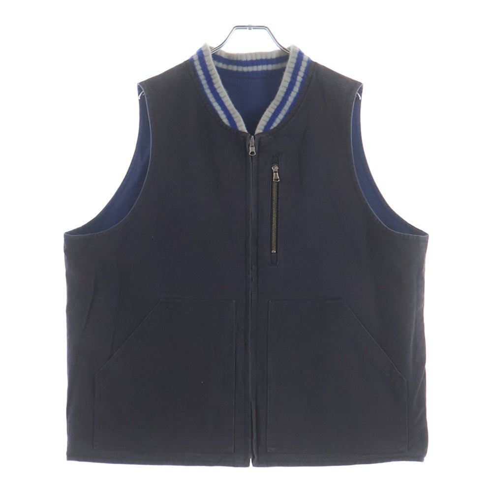 NO BRAND(ノーブランド) FIER CE HELL RAISER VEST ヘル レイザー リバーシブル ワーク ベスト ブルー