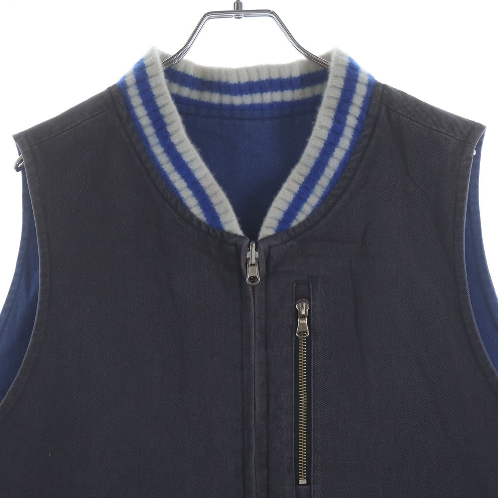 NO BRAND(ノーブランド) FIER CE HELL RAISER VEST ヘル レイザー リバーシブル ワーク ベスト ブルー