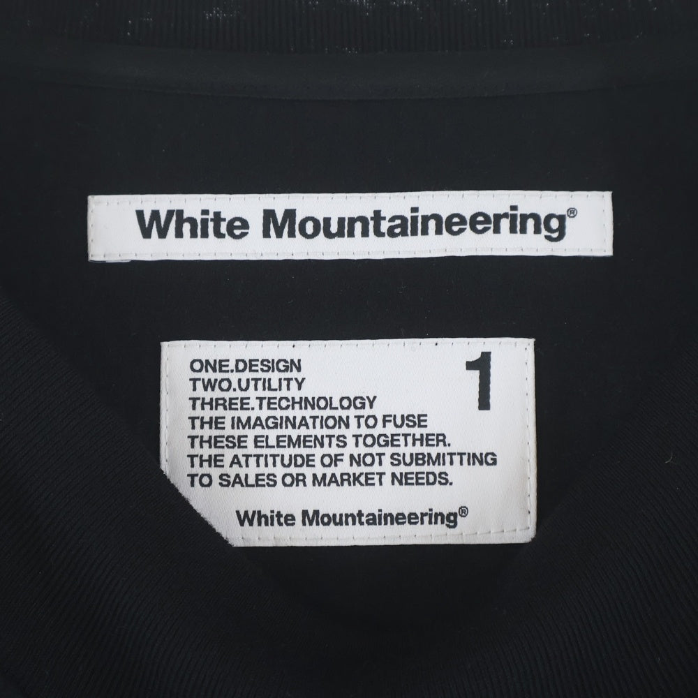 White Mountaineering(ホワイトマウンテニアリング) 24AW HOCKEY SHIRTS アーム ボーダー ウール カットソー ブラック WM2473521