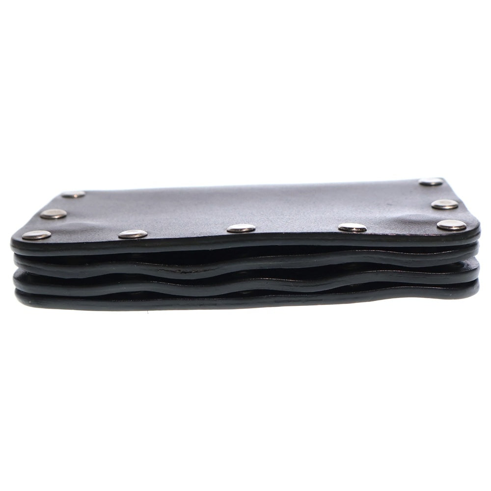 TENDERLOIN(テンダーロイン) × PORTER T-STUD WALLET ウォレットチェーン付き スタッズ装飾 レザーウォレット 二つ折り財布 ブラック