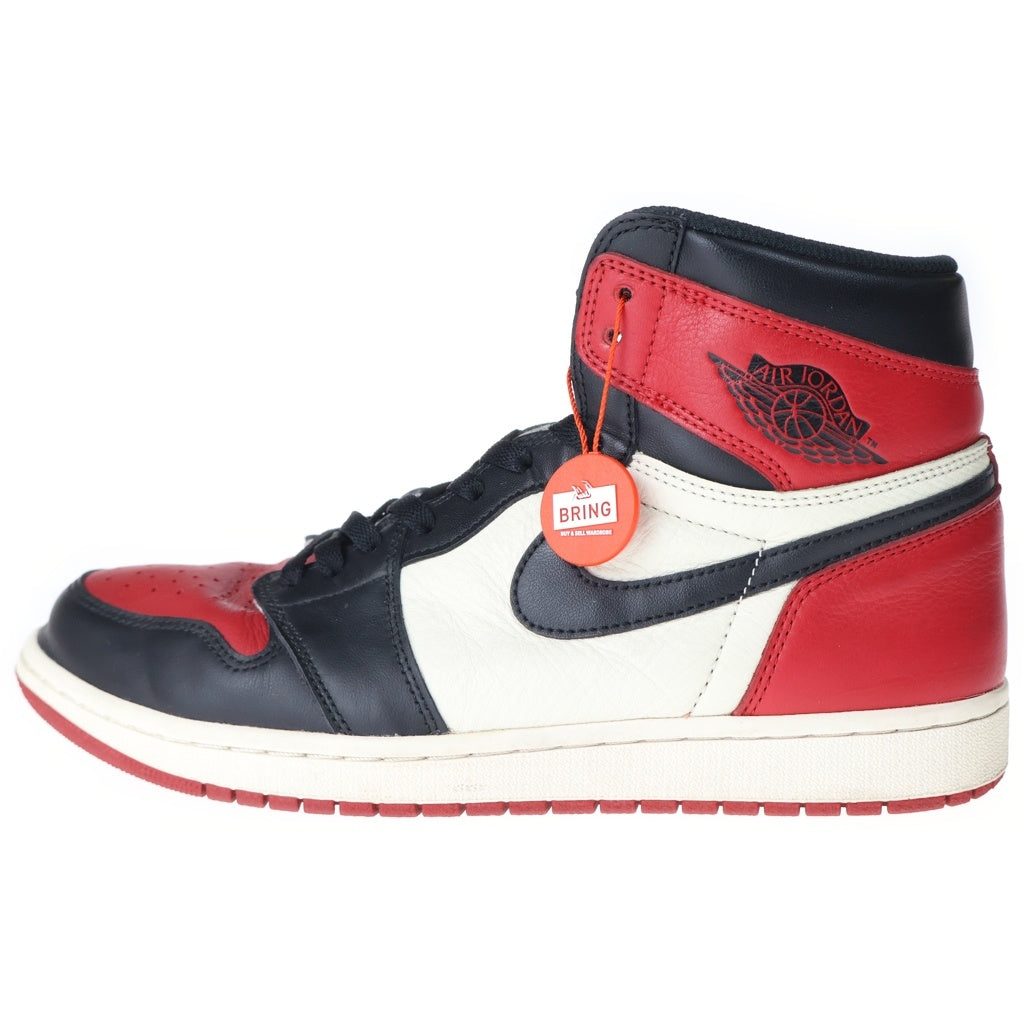 NIKE(ナイキ) AIR JORDAN 1 RETRO HIGH OG BRED TOE エアジョーダン1 ブレッドトゥ ハイカットスニーカー レッド/ブラック US11/29cm 555088-610