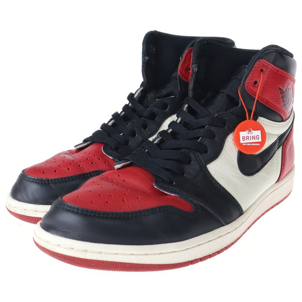 NIKE(ナイキ) AIR JORDAN 1 RETRO HIGH OG BRED TOE エアジョーダン1 ブレッドトゥ ハイカットスニーカー レッド/ブラック US11/29cm 555088-610