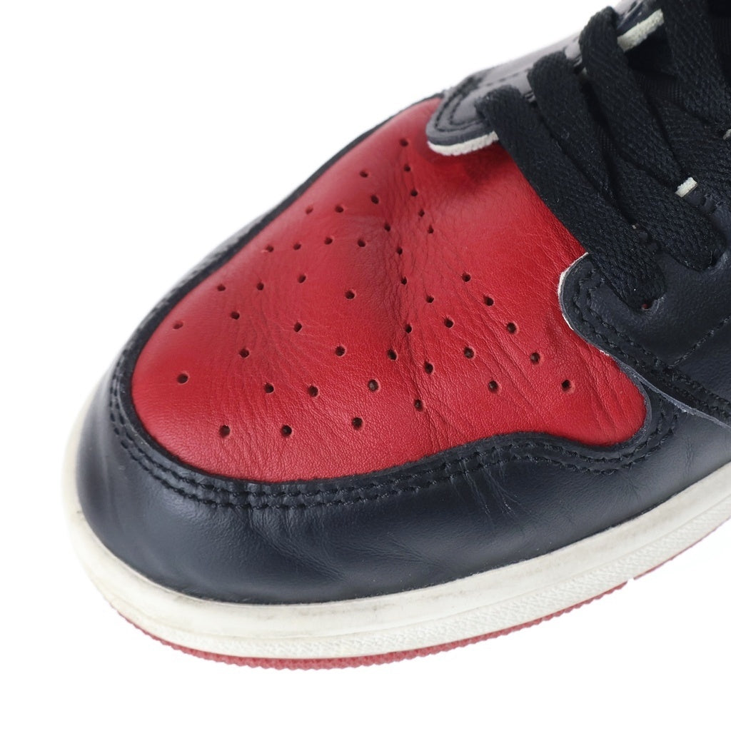 NIKE(ナイキ) AIR JORDAN 1 RETRO HIGH OG BRED TOE エアジョーダン1 ブレッドトゥ ハイカットスニーカー レッド/ブラック US11/29cm 555088-610