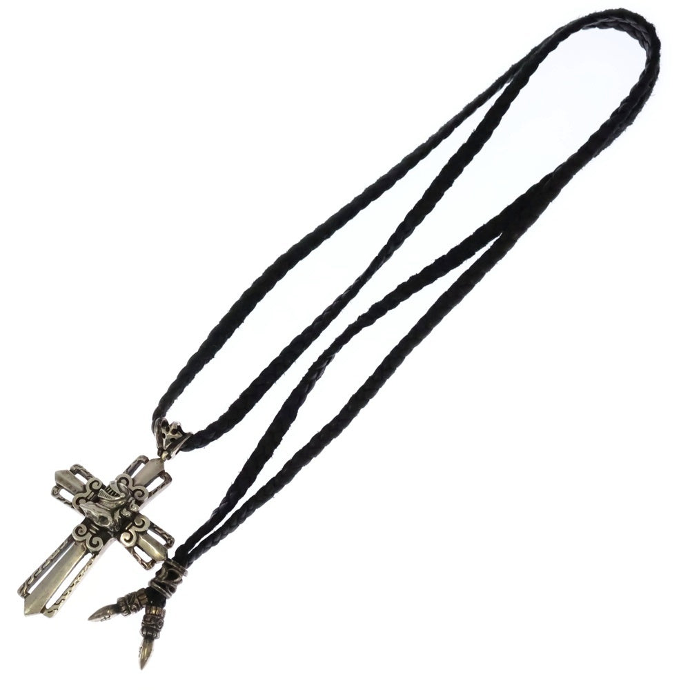 STARKNIGHTS(スターナイツ) クロス レザーブレード ネックレス シルバー