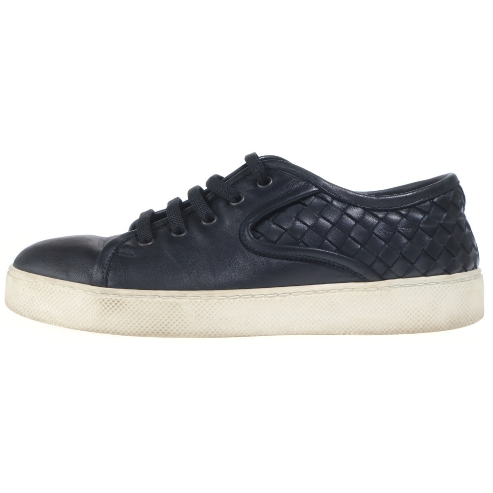BOTTEGA VENETA(ボッテガヴェネタ) Intrecciato Leather Shoes イントレチャート レザーローカットスニーカー ブラック