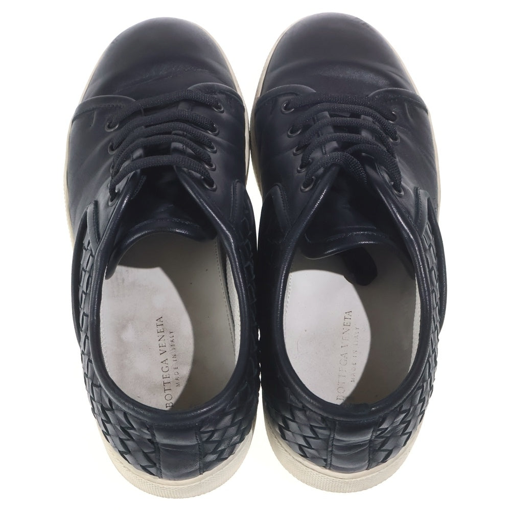 BOTTEGA VENETA(ボッテガヴェネタ) Intrecciato Leather Shoes イントレチャート レザーローカットスニーカー ブラック
