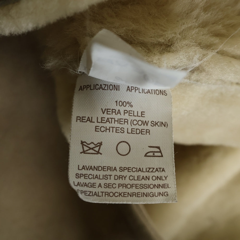 BRUNELLO CUCINELLI(ブルネロクチネリ) カシミヤ アームニット スエード レザー ムートン ジャケット ベージュ