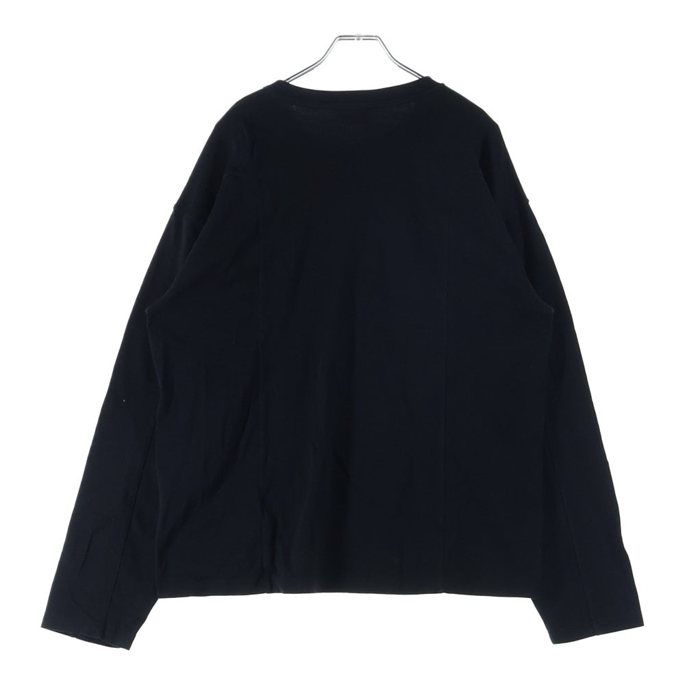 DIESEL(ディーゼル) 26SS T-BOXT-LS-INT ロゴ刺繍 長袖カットソー Tシャツ ブラック A19444