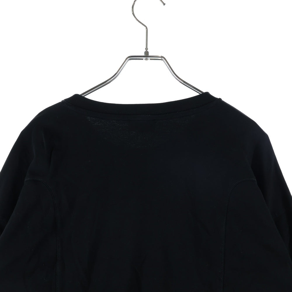 DIESEL(ディーゼル) 26SS T-BOXT-LS-INT ロゴ刺繍 長袖カットソー Tシャツ ブラック A19444