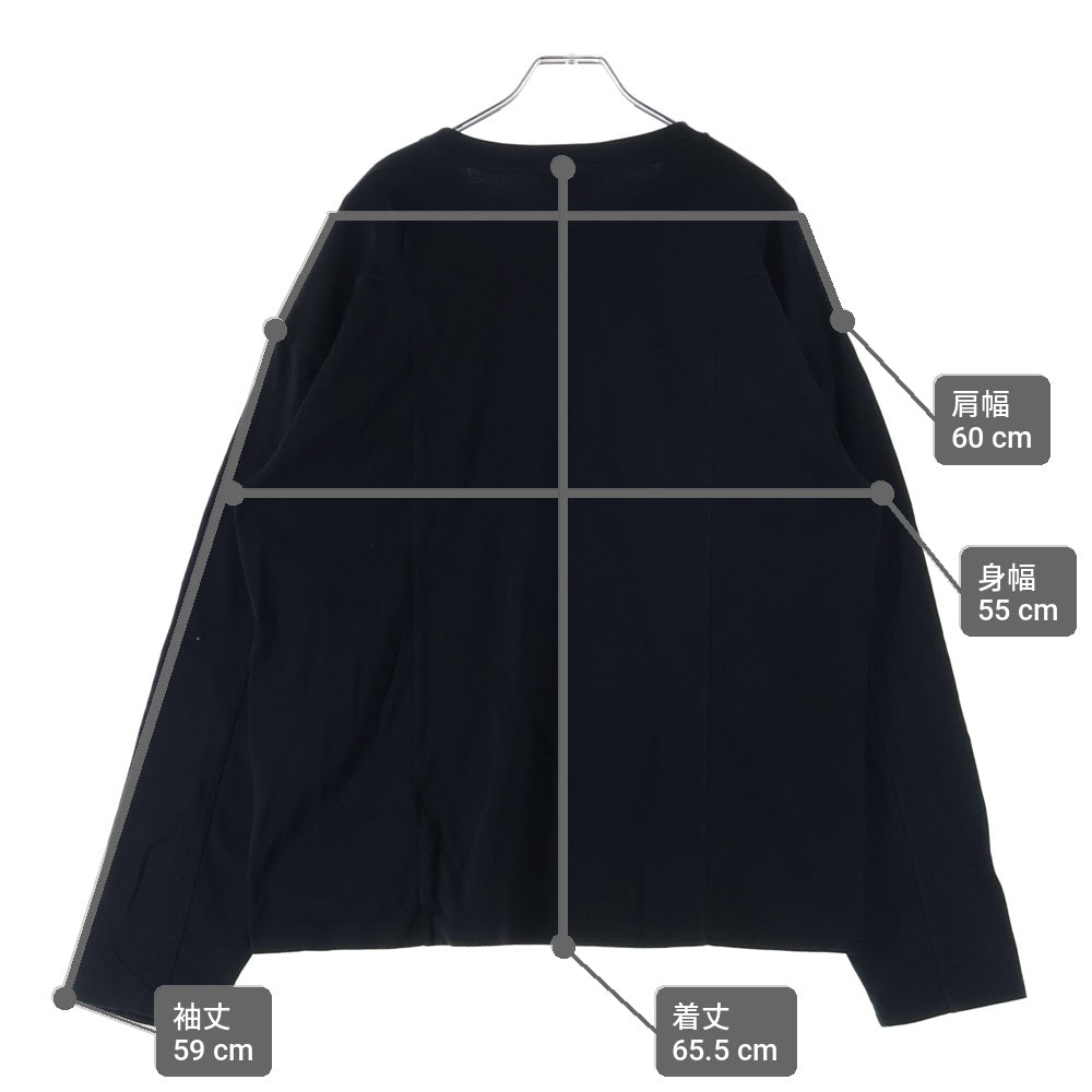 DIESEL(ディーゼル) 26SS T-BOXT-LS-INT ロゴ刺繍 長袖カットソー Tシャツ ブラック A19444