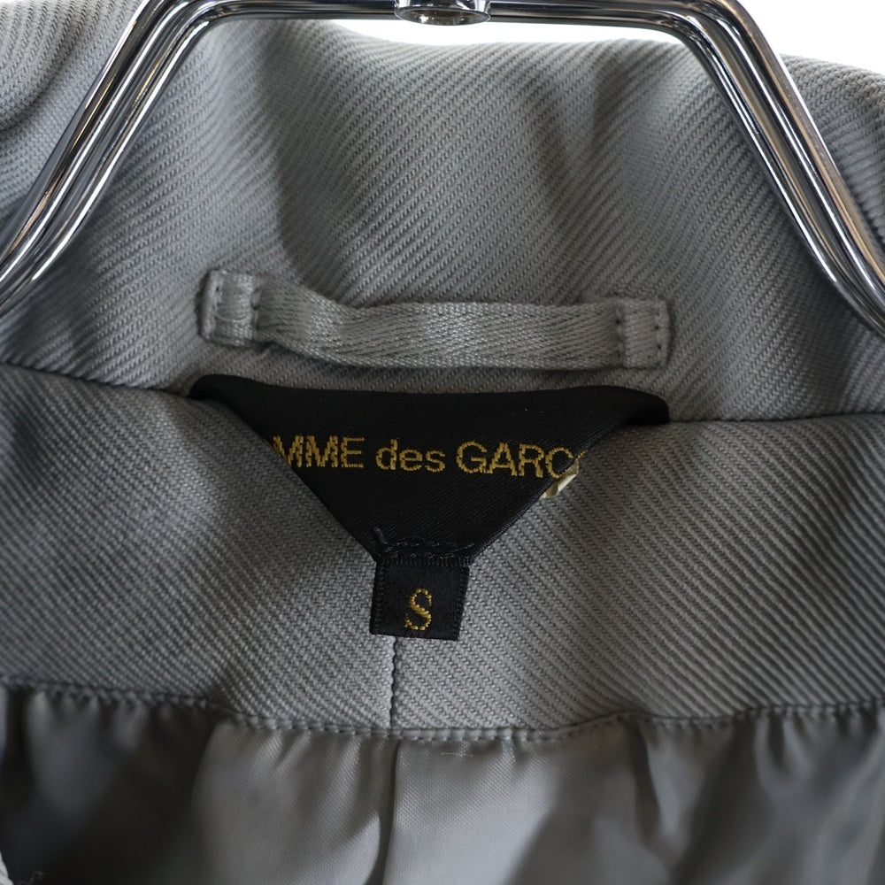 COMME des GARCONS(コムデギャルソン) 23SS AD2022 Esther Shrink-Resistant Deformed Over Jacket ポリ縮絨 変形 オーバー ジャケット レディース グレー GK-J030