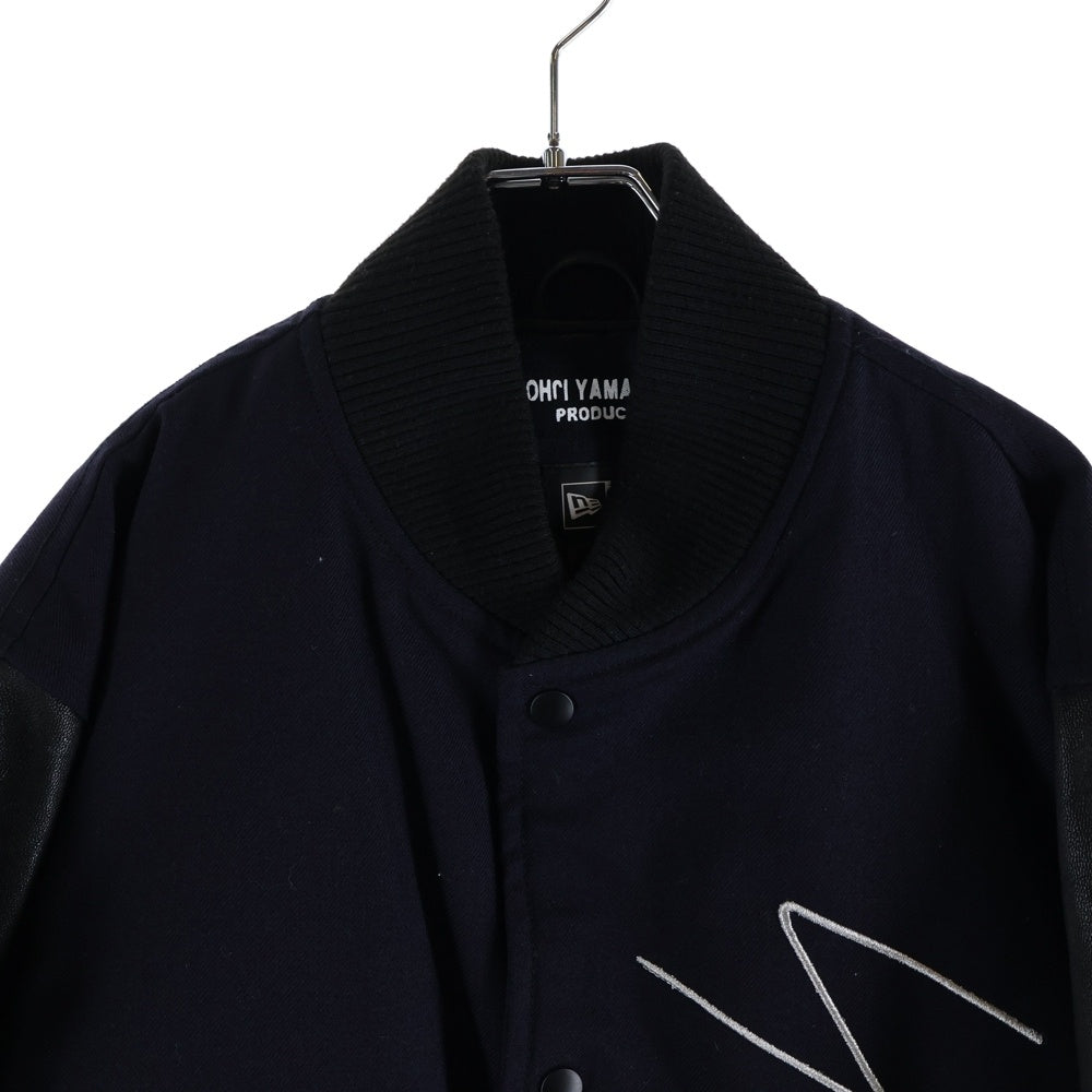 Yohji Yamamoto PRODUCE(ヨウジヤマモト プールオム) 18AW × NEW ERA Stadium Jacke スタジアム ジャケット スタジャン ネイビー HV-Y30-811