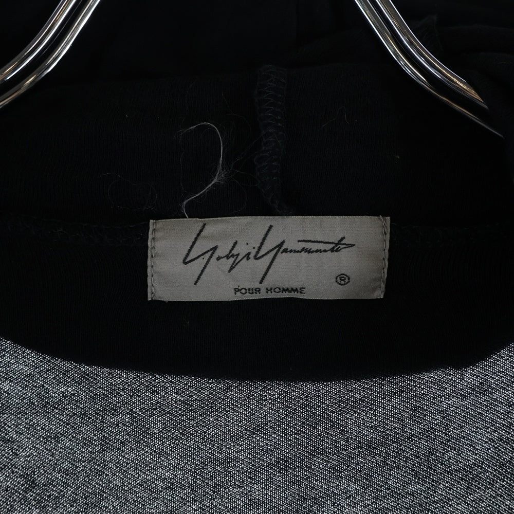 Yohji Yamamoto POUR HOMME(ヨウジヤマモト プールオム) 19SS ダブルフェイス ロングフーディ ブラック HH-T78-979