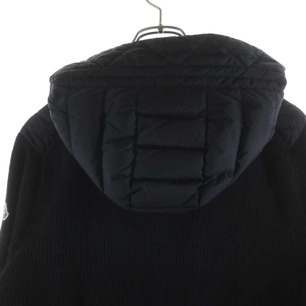 MONCLER(モンクレール) 18AW MAGLIONE TRICOT CARDIGAN アームニット切替 ナイロン ダウンジャケット ブラック D20919402800