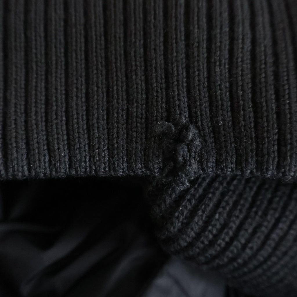 MONCLER(モンクレール) 18AW MAGLIONE TRICOT CARDIGAN アームニット切替 ナイロン ダウンジャケット ブラック D20919402800