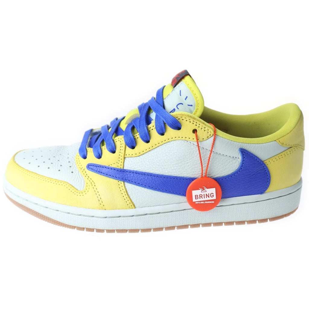 NIKE(ナイキ) ×TRAVIS SCOTT WMNS AIR JORDAN 1 RETRO LOW OG Canary トラヴィススコット ウィメンズ エアジョーダン1 ローカットスニーカー US10.5/27.5cm DZ4137-700