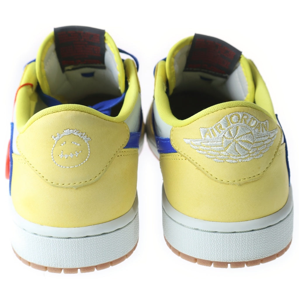 NIKE(ナイキ) ×TRAVIS SCOTT WMNS AIR JORDAN 1 RETRO LOW OG Canary トラヴィススコット ウィメンズ エアジョーダン1 ローカットスニーカー US10.5/27.5cm DZ4137-700