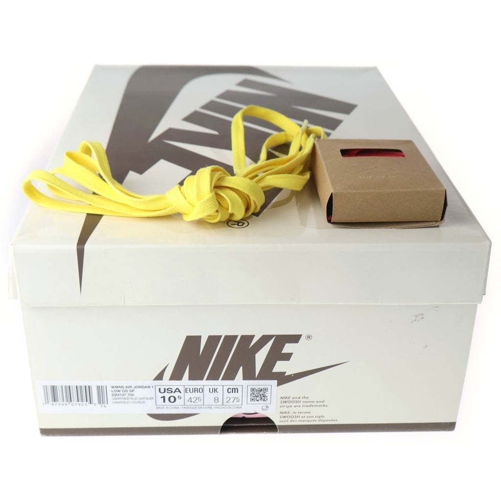 NIKE(ナイキ) ×TRAVIS SCOTT WMNS AIR JORDAN 1 RETRO LOW OG Canary トラヴィススコット ウィメンズ エアジョーダン1 ローカットスニーカー US10.5/27.5cm DZ4137-700
