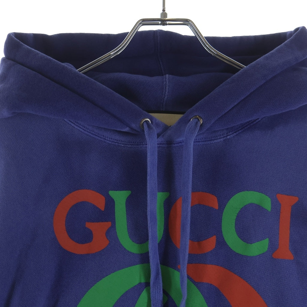 GUCCI(グッチ) 19SS インターロッキングG スウェット プルオーバー パーカー ネイビー 569828