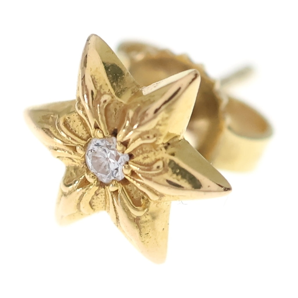 CHROME HEARTS(クロムハーツ) 22K CO STAR 1DIA スター 1ダイヤ スタッドピアス ゴールド