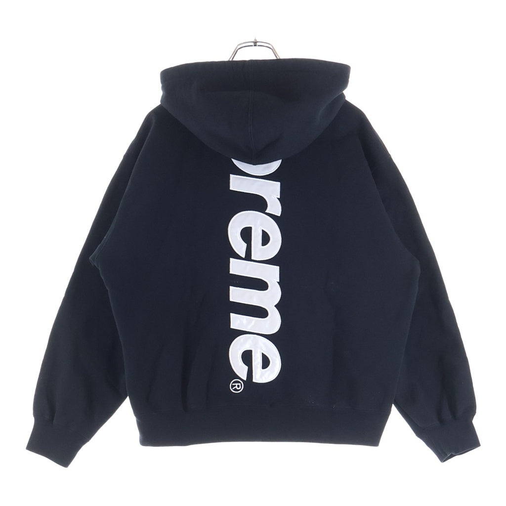 SUPREME(シュプリーム) 25AW Satin Applique Hooded Sweatshirt サテンアプリケフーデッドスウェットシャツ パーカー フーディ ブラック