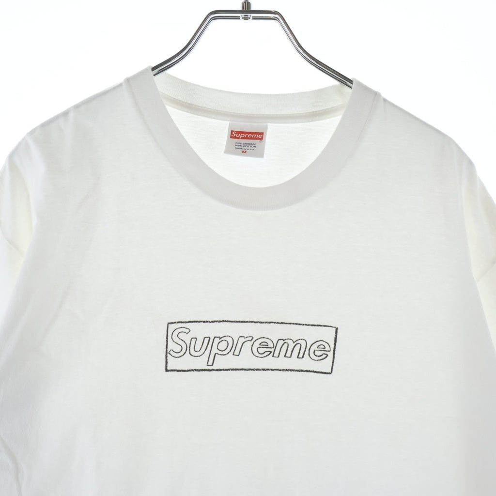 SUPREME(シュプリーム) 21SS ×KAWS Chalk Logo Tee カウズ チョーク ボックスロゴ クルーネック 半袖Tシャツ カットソー ホワイト