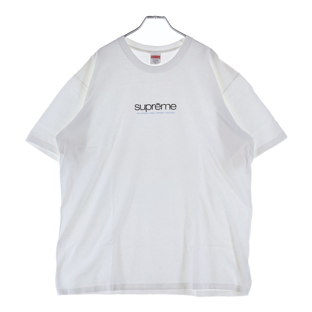 SUPREME(シュプリーム) 21SS Five Boroughs Tee ファイブボロー プリントロゴ 半袖Tシャツ カットソー ホワイト