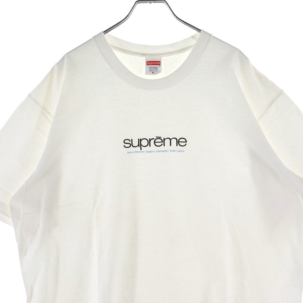 SUPREME(シュプリーム) 21SS Five Boroughs Tee ファイブボロー プリントロゴ 半袖Tシャツ カットソー ホワイト