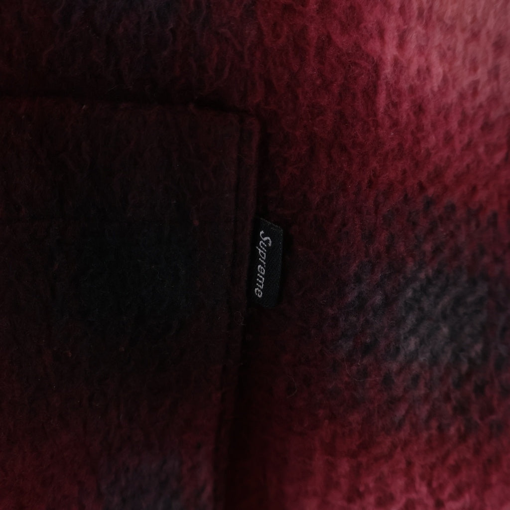SUPREME(シュプリーム) 20AW Shadow Plaid Fleece shirt オンブレ フリース チェック シャツ レッド