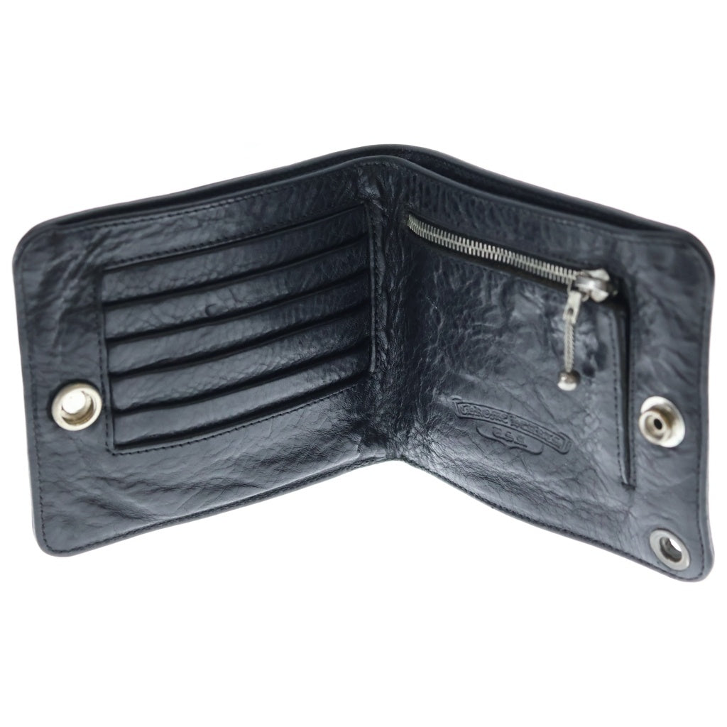 CHROME HEARTS(クロムハーツ) 1SNAP 1スナップ クロス ボールボタン レザーウォレット 財布 ブラック BCA361
