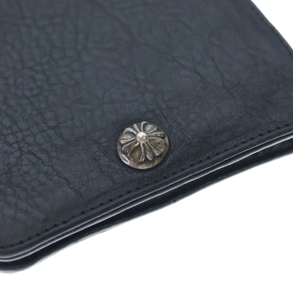 CHROME HEARTS(クロムハーツ) 1SNAP 1スナップ クロス ボールボタン レザーウォレット 財布 ブラック BCA361