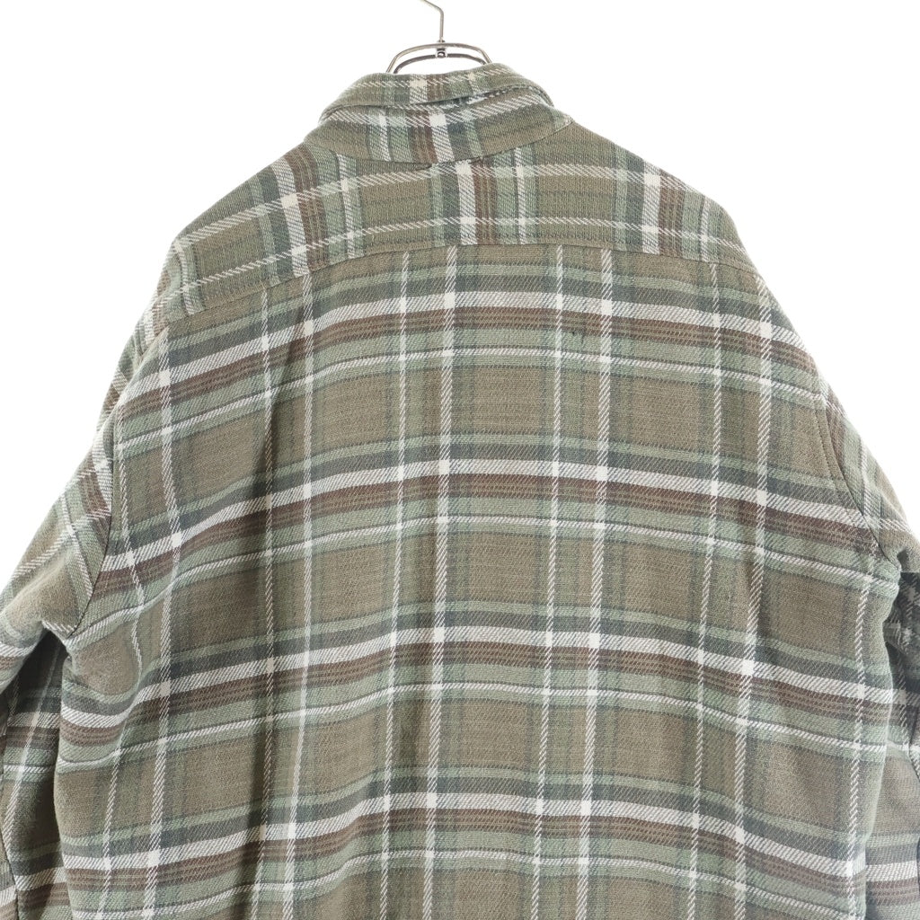 STUSSY(ステューシー) 90S 裏地キルティング チェック シャツ ジャケット グリーン