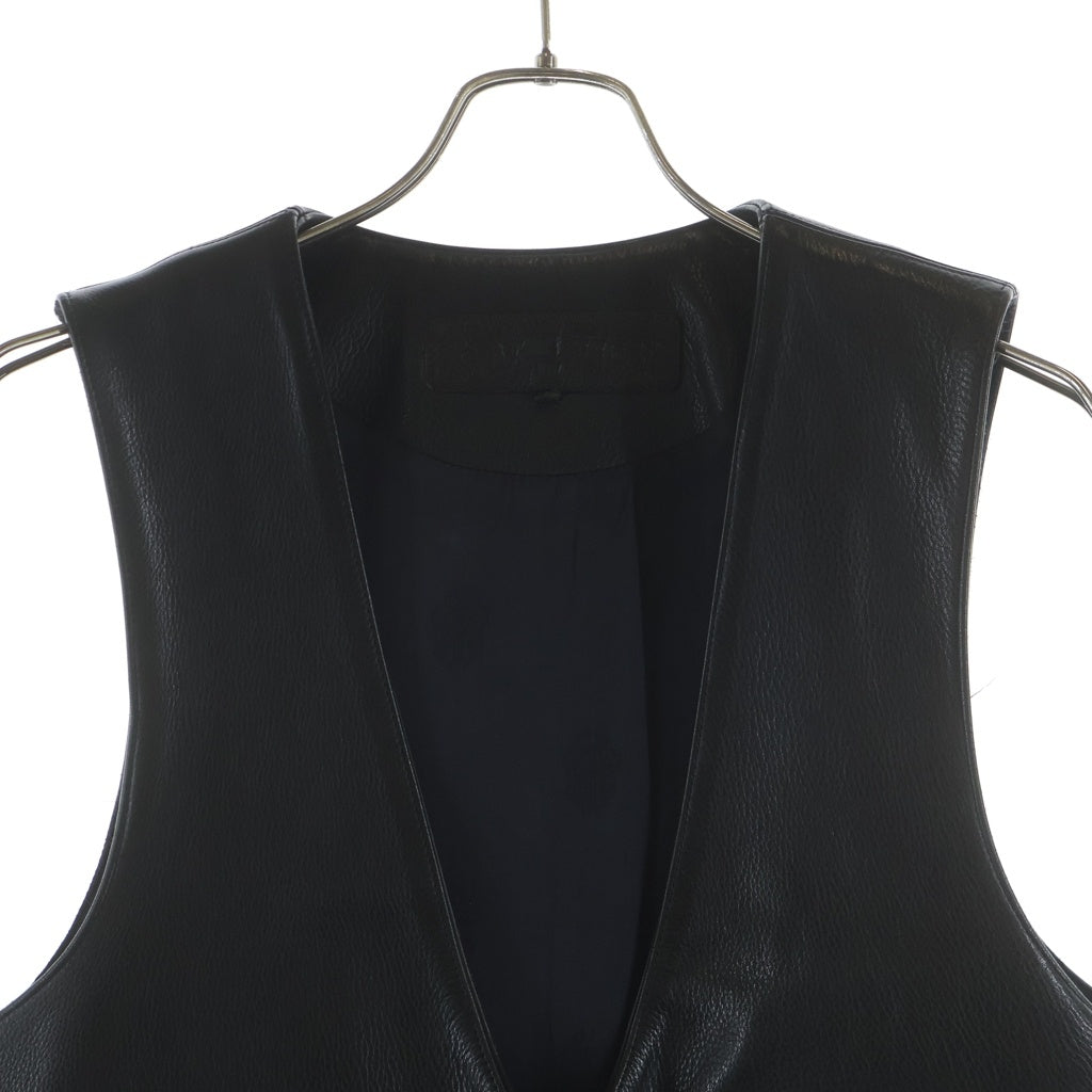 CHROME HEARTS(クロムハーツ) 6B FRNT ZIP サイドレースアップダガージップアップレザーベスト