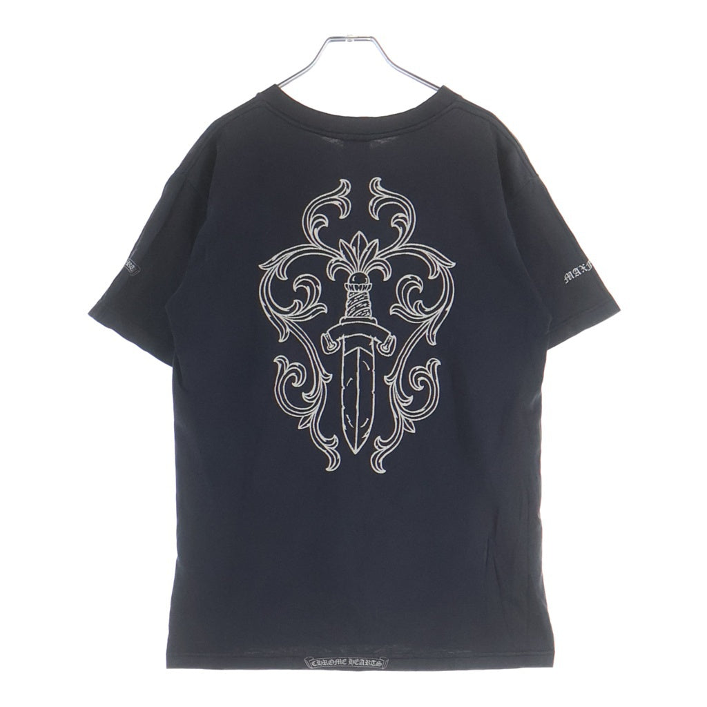 CHROME HEARTS(クロムハーツ) OLD ×max field Dagger TEE オールドモデル マックスフィールド ダガープリント 半袖Tシャツ 半袖カットソー ブラック