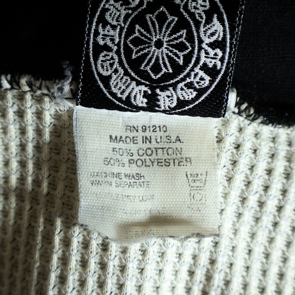 CHROME HEARTS(クロムハーツ) OLD THRML SWTSHRT HD ZIP 裏地サーマルアームロゴプリント ダガージップアップパーカー ブラック