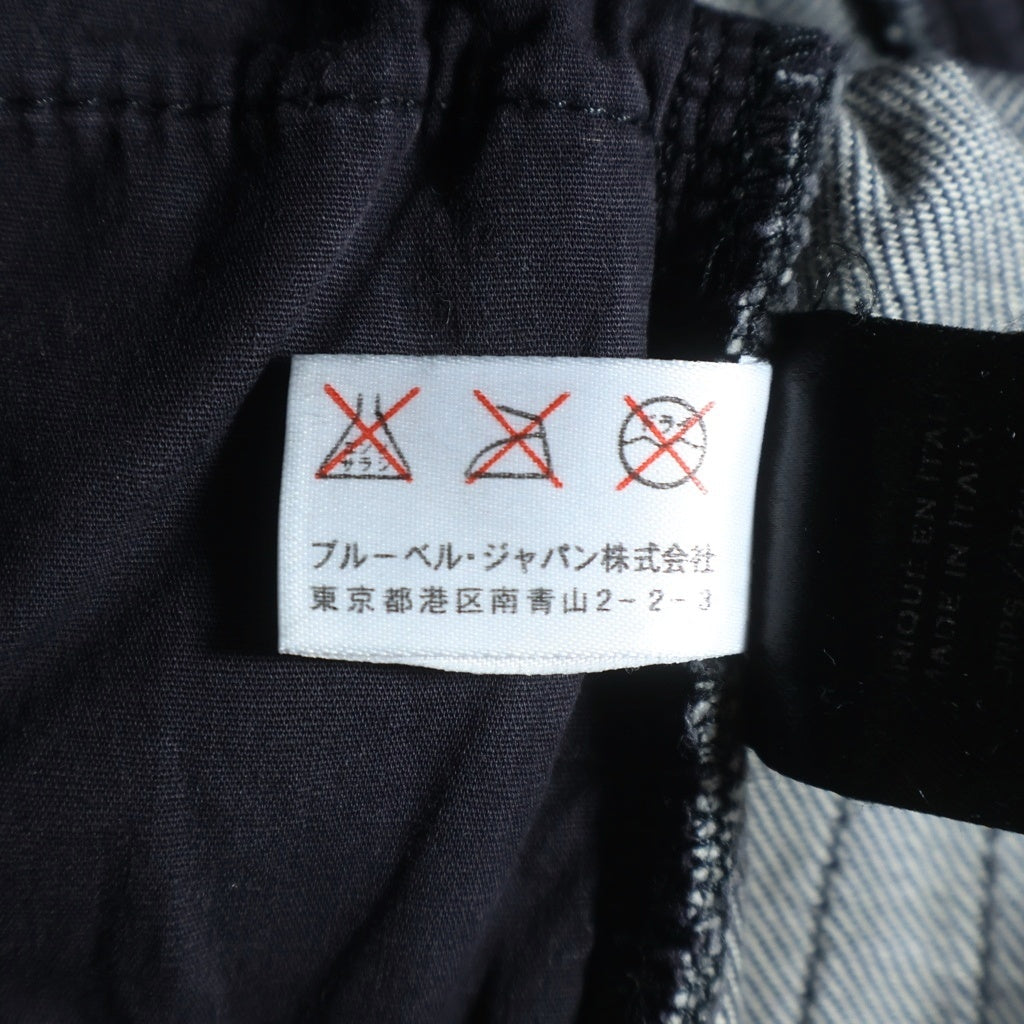 BALMAIN(バルマン) マルチポケット ダメージ加工 ジップアップ デニムパンツ ブラック S6HT551D422