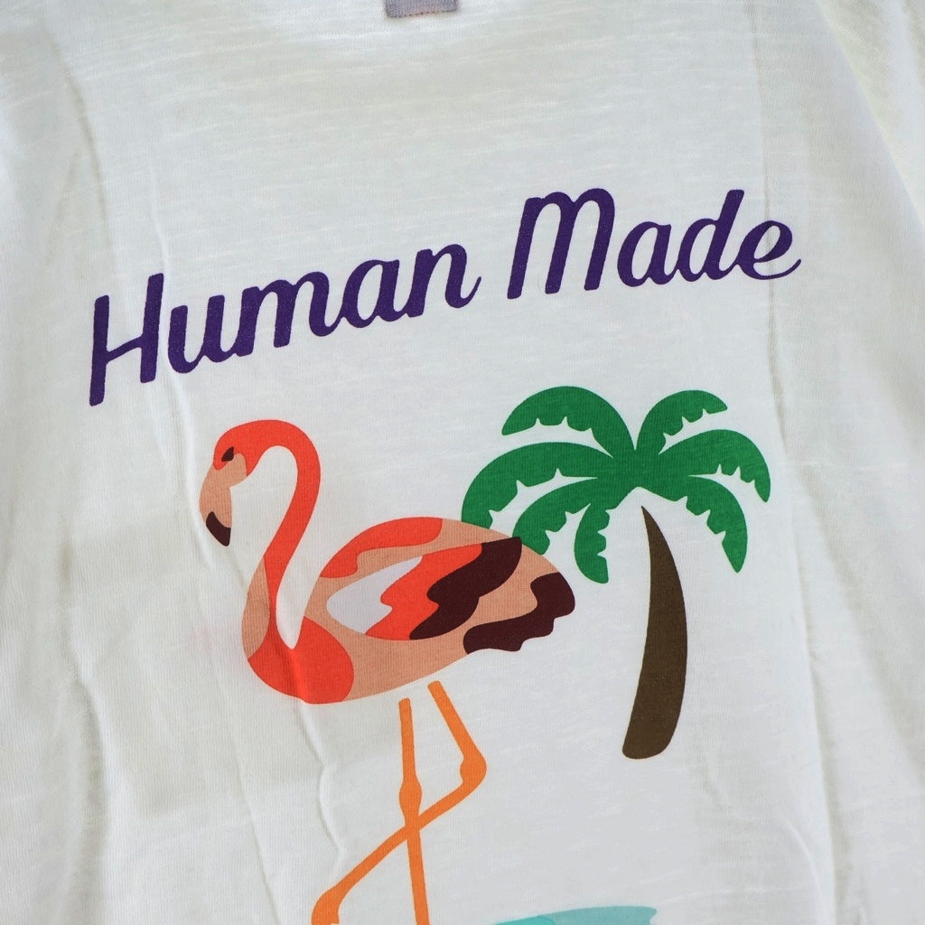 HUMAN MADE(ヒューマンメイド) FLAMINGO POCKET T-SHIRT フラミンゴポケット クルーネック カットソー 半袖Tシャツ ブラウン HM23CS040