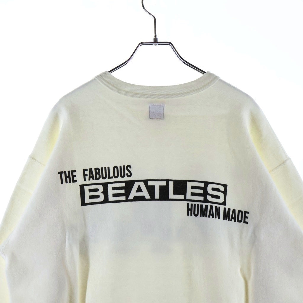 HUMAN MADE(ヒューマンメイド) ×BEATLES TSURIAMI SWEATSHIRT ビートルズ ツリアミ クルーネック スウェット セーター ホワイト HM25CS014