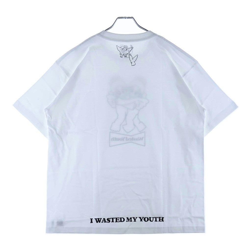 WASTED YOUTH(ウェイステッドユース) ×TAPPEI タッペイ ロゴデザイン クルーネック カットソー 半袖Tシャツ ホワイト