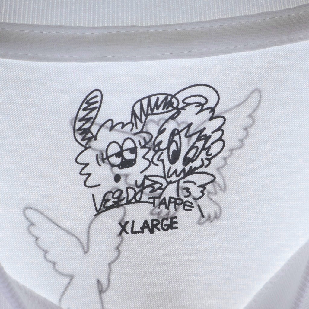 WASTED YOUTH(ウェイステッドユース) ×TAPPEI タッペイ ロゴデザイン クルーネック カットソー 半袖Tシャツ ホワイト