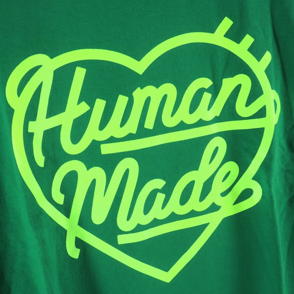 HUMAN MADE(ヒューマンメイド) HEART L/S TEE ハートクルーネック カットソー 長袖Tシャツ グリーン HM25CS046