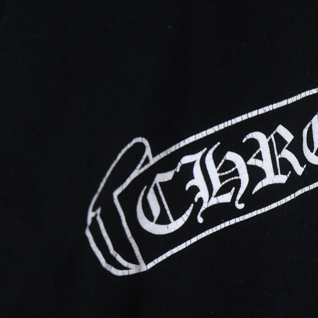 CHROME HEARTS(クロムハーツ) CH SCROLL LABEL スクロールラベル ロゴアームプリント長袖Tシャツ ブラック